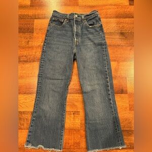 Levi’s Big E Ribcage Boot Women’s Jean Size 26 Dark Blue 99% Cotton